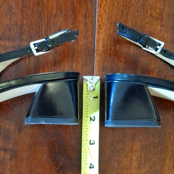 FRANCO SARTO "Racer" Black Leather Pointy Toe Slingbacks - Size 6.5 - Picture 3 of 7